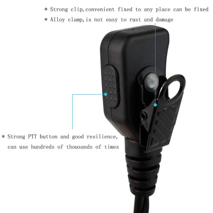 RETEVIS R-111 M หัว 2 ขา PTT ปรับระดับเสียงหูฟังไมโครโฟนสำหรับ Motorola GP68/GP88/GP300/GP2000, R-111 M Head
