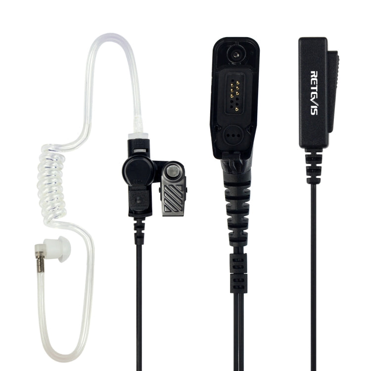 RETEVIS R-1M21 สองสายขนาดใหญ่ PTT Acoustic Tube หูฟังไมโครโฟนสำหรับ Motorola XPR6000/XPR6550/DP4800/DP4801, R-1M21