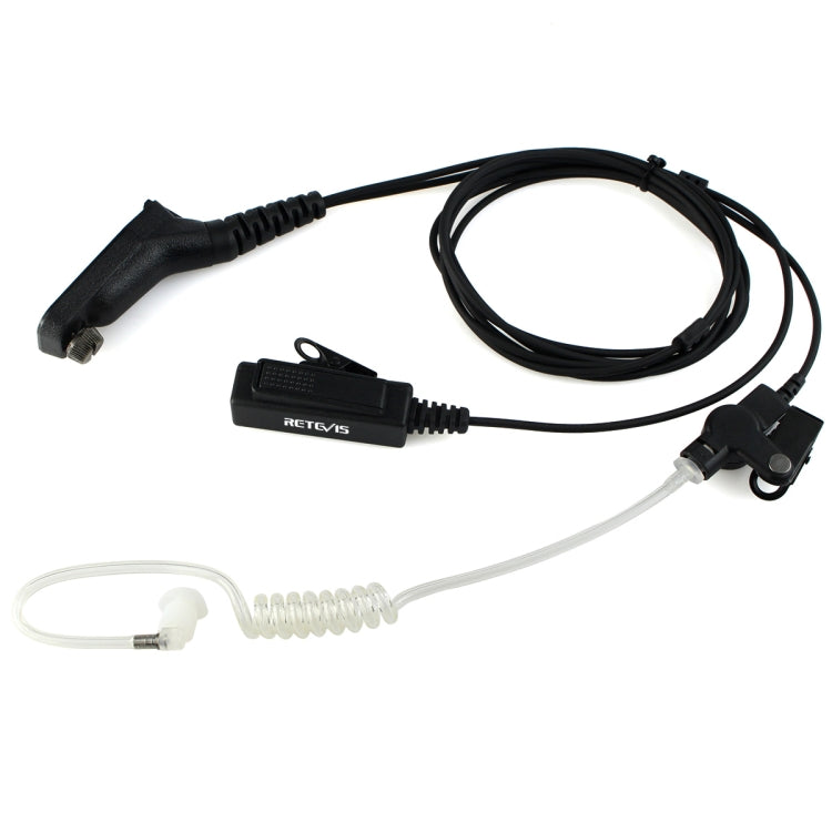 RETEVIS R-1M21 สองสายขนาดใหญ่ PTT Acoustic Tube หูฟังไมโครโฟนสำหรับ Motorola XPR6000/XPR6550/DP4800/DP4801, R-1M21