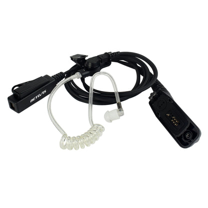 RETEVIS R-1M21 สองสายขนาดใหญ่ PTT Acoustic Tube หูฟังไมโครโฟนสำหรับ Motorola XPR6000/XPR6550/DP4800/DP4801, R-1M21