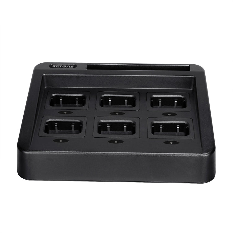 RETEVIS RTC48 Multi-ฟังก์ชั่นเปลี่ยนสล็อต 6-Way Walkie Talkie Charger สำหรับ Retevis RT48/RT648, RTC48
