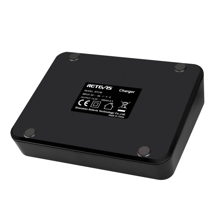 RETEVIS RTC48 Multi-ฟังก์ชั่นเปลี่ยนสล็อต 6-Way Walkie Talkie Charger สำหรับ Retevis RT48/RT648, RTC48