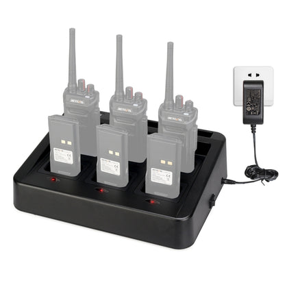 RETEVIS RTC48 Multi-ฟังก์ชั่นเปลี่ยนสล็อต 6-Way Walkie Talkie Charger สำหรับ Retevis RT48/RT648, RTC48