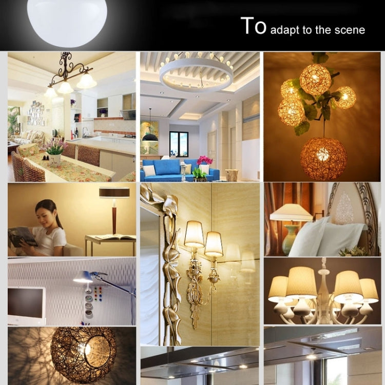 หลอดประหยัดไฟ LED แสงสีขาว 6000-6500K AC 85-265V, 3W 270LM, 5W 40LM, 7W 630LM, 9W 810LM, 5W, 12W 1080LM, 15W 1350LM, 18W 1620LM, 12W