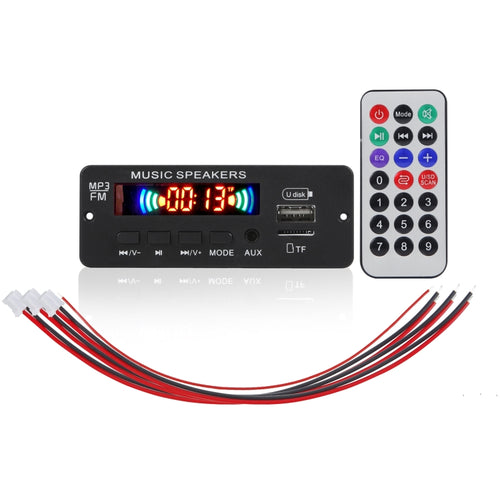 JX-808BT รถ 12V เสียงเครื่องเล่น MP3 ถอดรหัสคณะกรรมการวิทยุ FM USB พร้อม Bluetooth / รีโมทคอนโทรล / การบันทึก, JX-808BT