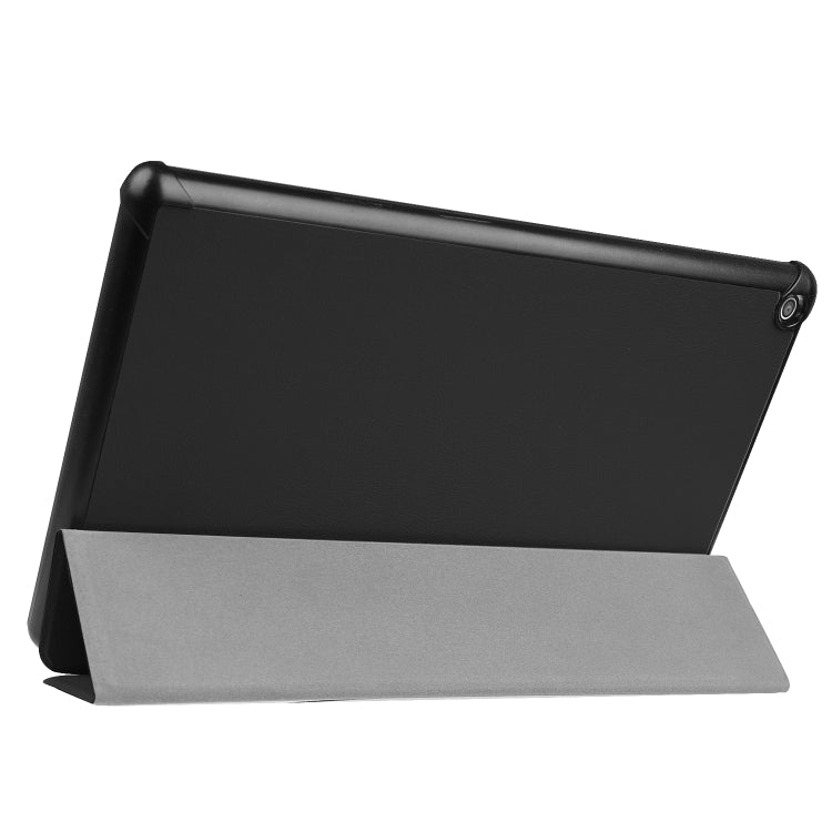 สำหรับ Amazon Kindle Fire HD 10 2017 / 2019Custer Texture ซองหนังพลิกแนวนอนพร้อมตัวยึดสามพับ & ฟังก์ชั่น Sleep / Wake-up, For Amazon Kindle Fire HD 10