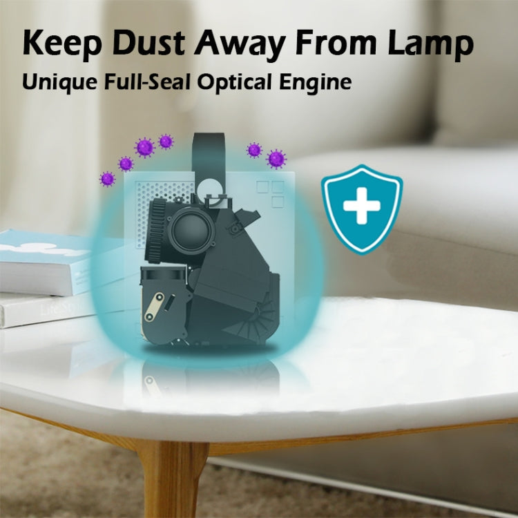 WEJOY Y2 1920x1080P 100 ANSI Lumens โฮมเธียเตอร์แบบพกพา LED HD โปรเจคเตอร์ดิจิตอล,แบตเตอรี่รุ่น Touch Control, Android 9.0, 2G + 16G, Y2 US Plug
