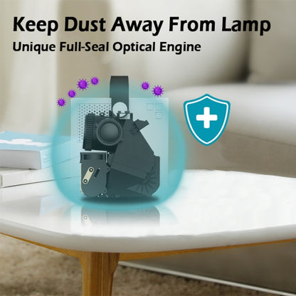 WEJOY Y2 1920x1080P 100 ANSI Lumens โฮมเธียเตอร์แบบพกพา LED HD โปรเจคเตอร์ดิจิตอล,แบตเตอรี่รุ่น Touch Control, Android 9.0, 2G + 16G, Y2 US Plug