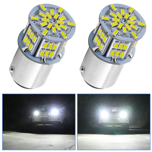 1 คู่ E0052 9-14V 1157-54SMD-2835 6000K 1080LM แสงสีขาวรถถอดรหัสเบรคไฟขับรถ, E0053