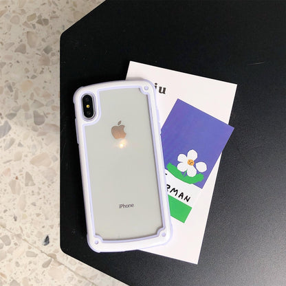 เคสใสกันกระแทก TPU สีลูกกวาด, For iPhone XR