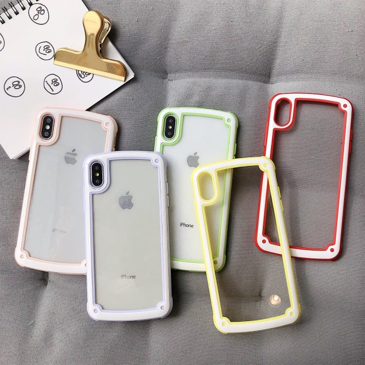 เคสใสกันกระแทก TPU สีลูกกวาด, For iPhone XR