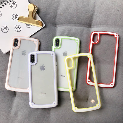 เคสใสกันกระแทก TPU สีลูกกวาด, For iPhone XR