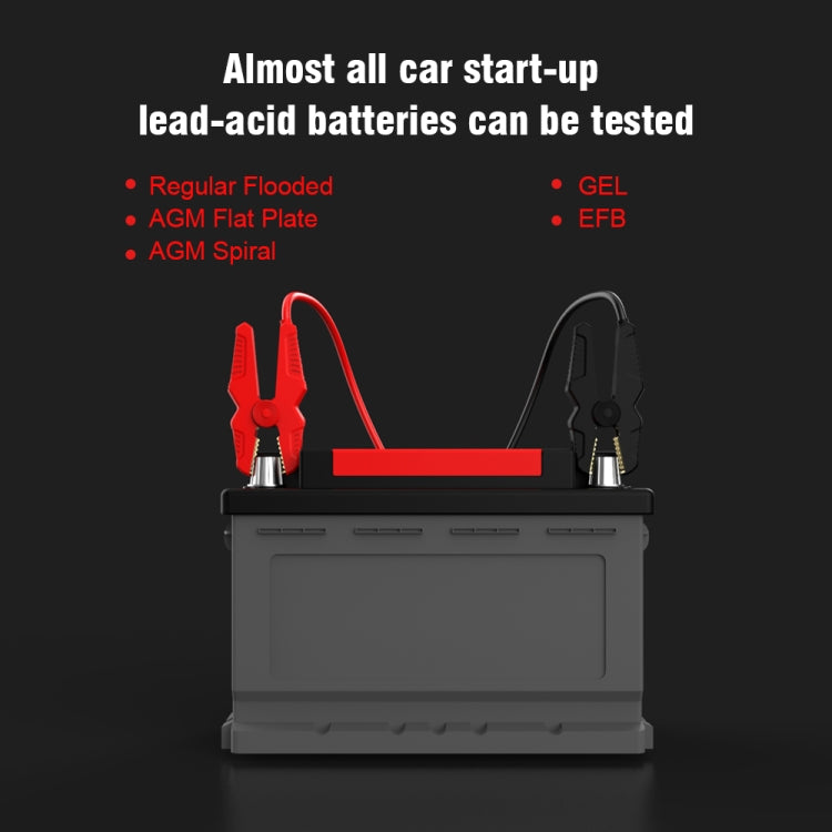 KONNWEI KW710 รถ 3.2 นิ้ว 6V-24V เครื่องทดสอบแบตเตอรี่กรดตะกั่วรองรับ 13 ภาษา, KW710
