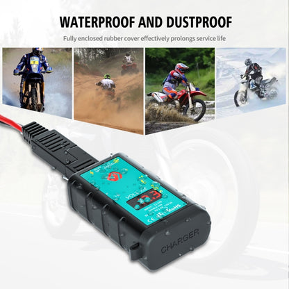WUPP ZH-1422A2 DC12-24V รถจักรยานยนต์ Square Dual USB เครื่องชาร์จชาร์จเร็วพร้อมสวิตช์ + โวลต์มิเตอร์ + ซ็อกเก็ต SAE ในตัว + 1 เมตรสายเคเบิลซ็อกเก็ต SAE, ZH-1422A2