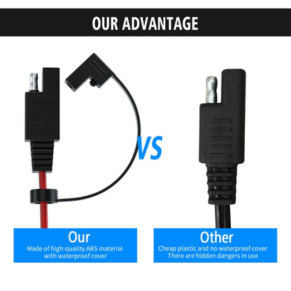 CS-1423A1 สายเคเบิลเทอร์มินัล OT 1.4 ม. พร้อมซ็อกเก็ต SAE + ฟิวส์ 10A, CS-1423A1