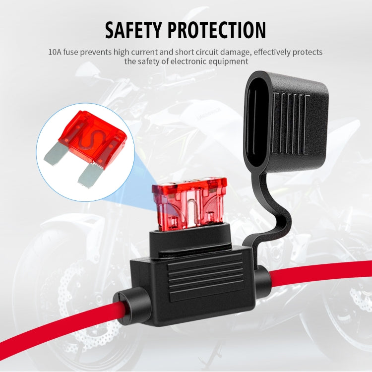 CS-1423A1 สายเคเบิลเทอร์มินัล OT 1.4 ม. พร้อมซ็อกเก็ต SAE + ฟิวส์ 10A, CS-1423A1