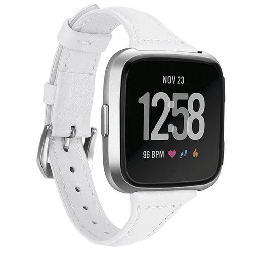 สำหรับ Fitbit Versa 2 Smart Watch สายนาฬิกาข้อมือหนังแท้, รุ่นหด