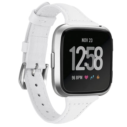 สำหรับ Fitbit Versa 2 Smart Watch สายนาฬิกาข้อมือหนังแท้, รุ่นหด
