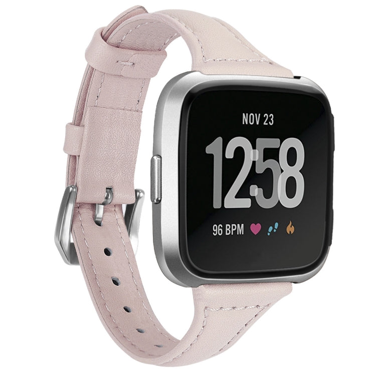 สำหรับ Fitbit Versa 2 Smart Watch สายนาฬิกาข้อมือหนังแท้, รุ่นหด