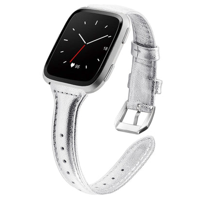 สำหรับ Fitbit Versa 2 Smart Watch สายนาฬิกาข้อมือหนังแท้, รุ่นหด