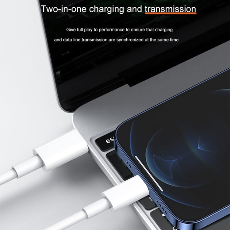 12W 5V/2A USB-C / Type-C ถึง 8 Pin PD สายชาร์จเร็ว, ความยาวสายเคเบิล: 1 ม., 12W 5V/2A