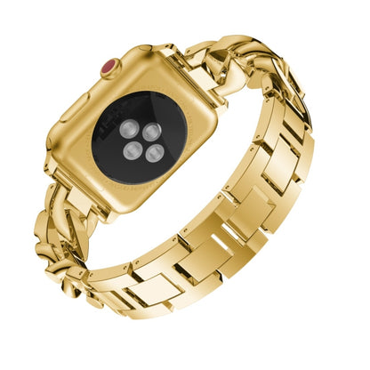 สายนาฬิกาโลหะผสมเพชรยีนส์แถวเดียว, For Apple Watch Series 8&7 41mm / SE 2&6&SE&5&4 40mm / 3&2&1 38mm, For Apple Watch Series 8&7 45mm / SE 2&6&SE&5&4 44mm / 3&2&1 42mm