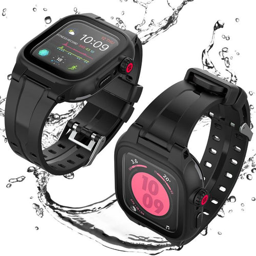 RedPepper IP68 ตัวป้องกันหน้าจอกันน้ำ + สายนาฬิกา + เคส, For Apple Watch Series 6 / 5 / 4 / Watch SE 44mm