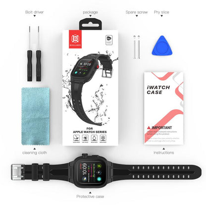 RedPepper IP68 ตัวป้องกันหน้าจอกันน้ำ + สายนาฬิกา + เคส, For Apple Watch Series 6 / 5 / 4 / Watch SE 44mm