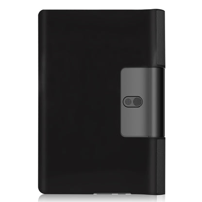 ซองหนังพลิกแนวนอนพื้นผิว Custer พร้อมตัวยึดสองพับ, For Lenovo Yoga Smart Tab