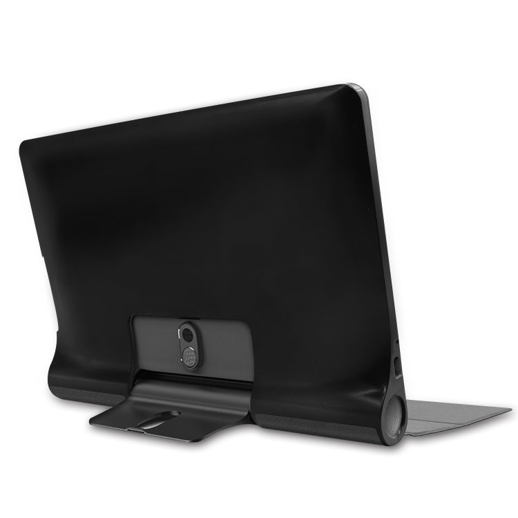ซองหนังพลิกแนวนอนพื้นผิว Custer พร้อมตัวยึดสองพับ, For Lenovo Yoga Smart Tab