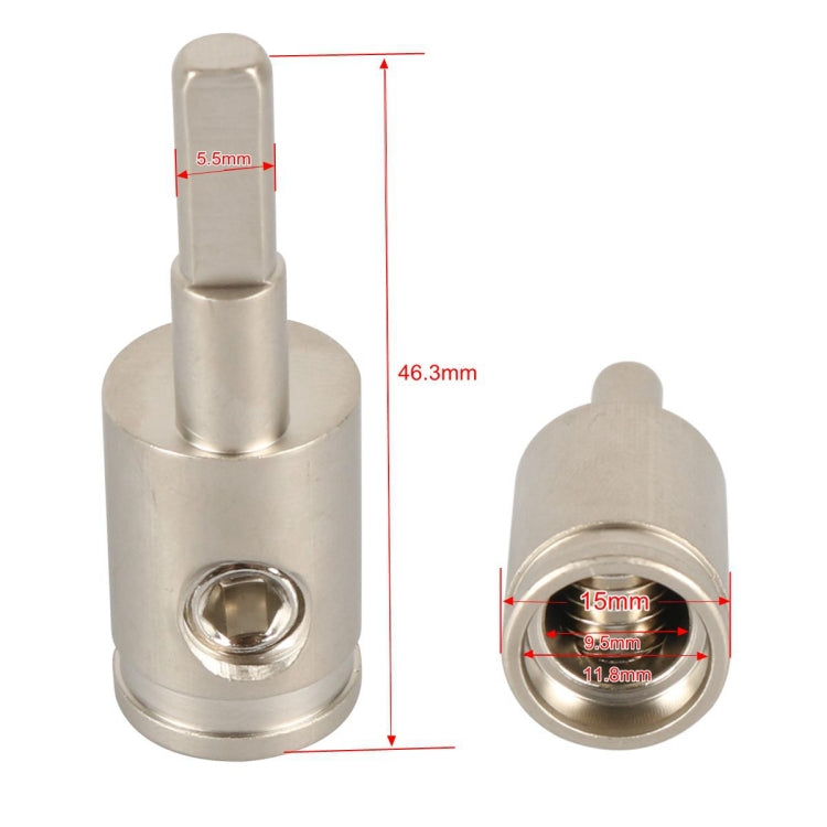 A5678 2 ชิ้นรถยนต์ขนาดเล็กทองเหลืองชุบนิกเกิล 4GA ถึง 8GA Audio Terminal Block, A5678