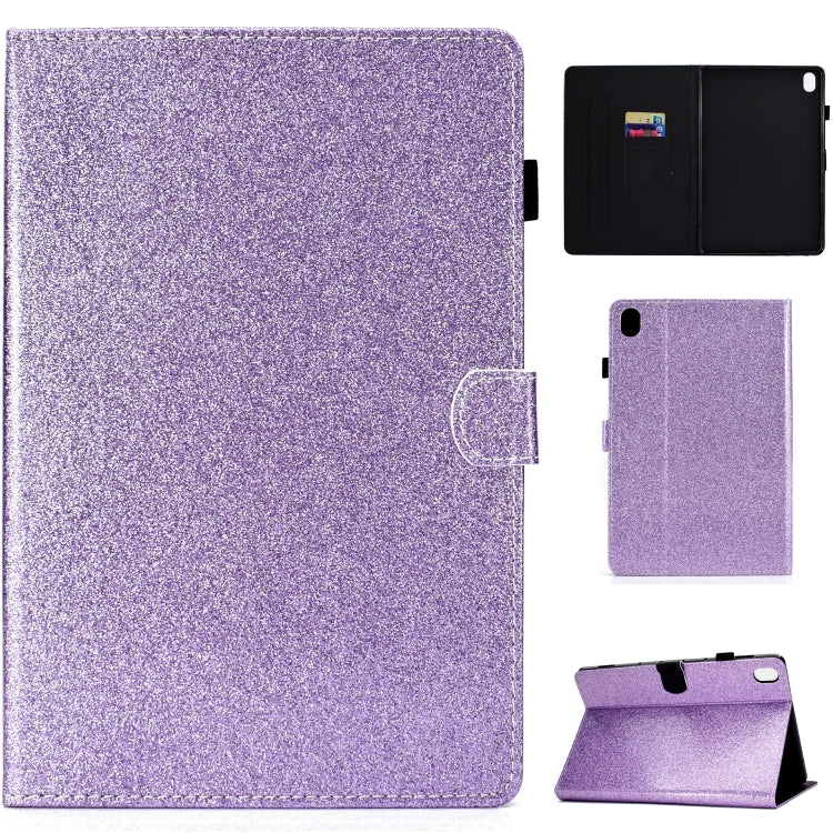 ซองหนังพลิกแนวนอนเคลือบเงาผงแวววาวพร้อมตัวยึดและช่องเสียบการ์ด, For Huawei MediaPad M6 8.4, For Huawei MediaPad M6 10.8, For Huawei MediaPad T3 7.0, For Huawei MediaPad T3 10.0, For Huawei MediaPad T5, For iPad 10.2 / 10.5, For iPad 2 / 3 / 4          ...