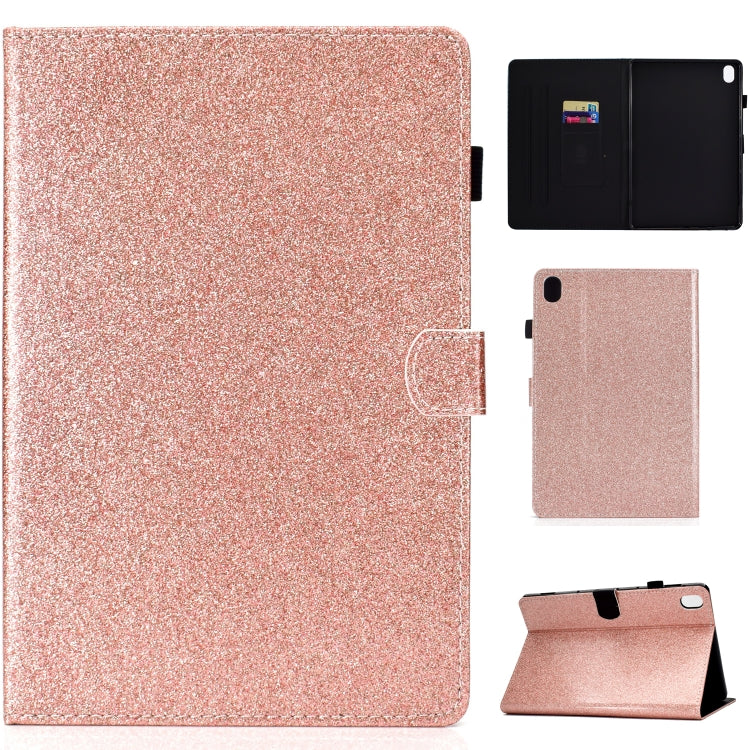 ซองหนังพลิกแนวนอนเคลือบเงาผงแวววาวพร้อมตัวยึดและช่องเสียบการ์ด, For Huawei MediaPad M6 8.4, For Huawei MediaPad M6 10.8, For Huawei MediaPad T3 7.0, For Huawei MediaPad T3 10.0, For Huawei MediaPad T5, For iPad 10.2 / 10.5, For iPad 2 / 3 / 4          ...