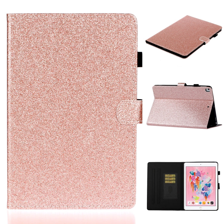 ซองหนังพลิกแนวนอนเคลือบเงาผงแวววาวพร้อมตัวยึดและช่องเสียบการ์ด, For Huawei MediaPad M6 8.4, For Huawei MediaPad M6 10.8, For Huawei MediaPad T3 7.0, For Huawei MediaPad T3 10.0, For Huawei MediaPad T5, For iPad 10.2 / 10.5, For iPad 2 / 3 / 4          ...