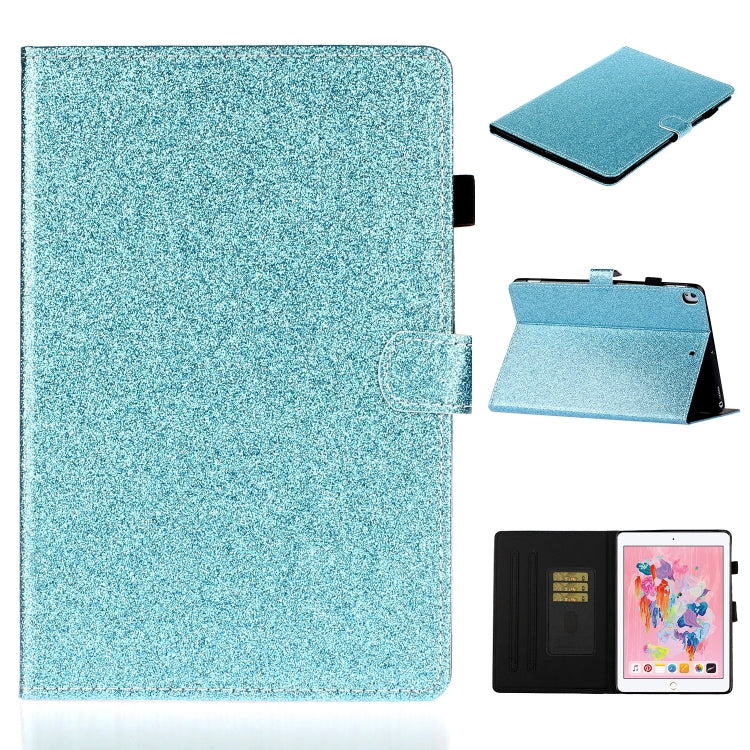 ซองหนังพลิกแนวนอนเคลือบเงาผงแวววาวพร้อมตัวยึดและช่องเสียบการ์ด, For Huawei MediaPad M6 8.4, For Huawei MediaPad M6 10.8, For Huawei MediaPad T3 7.0, For Huawei MediaPad T3 10.0, For Huawei MediaPad T5, For iPad 10.2 / 10.5, For iPad 2 / 3 / 4          ...