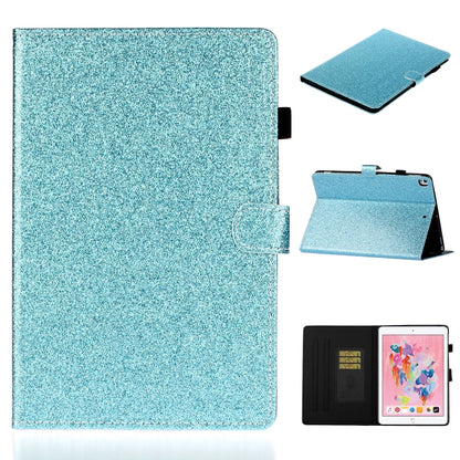 ซองหนังพลิกแนวนอนเคลือบเงาผงแวววาวพร้อมตัวยึดและช่องเสียบการ์ด, For Huawei MediaPad M6 8.4, For Huawei MediaPad M6 10.8, For Huawei MediaPad T3 7.0, For Huawei MediaPad T3 10.0, For Huawei MediaPad T5, For iPad 10.2 / 10.5, For iPad 2 / 3 / 4          ...