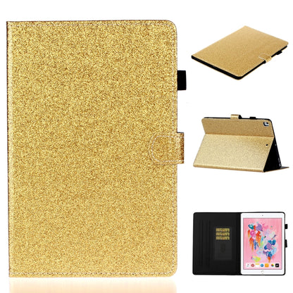 ซองหนังพลิกแนวนอนเคลือบเงาผงแวววาวพร้อมตัวยึดและช่องเสียบการ์ด, For Huawei MediaPad M6 8.4, For Huawei MediaPad M6 10.8, For Huawei MediaPad T3 7.0, For Huawei MediaPad T3 10.0, For Huawei MediaPad T5, For iPad 10.2 / 10.5, For iPad 2 / 3 / 4          ...