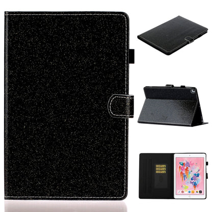ซองหนังพลิกแนวนอนเคลือบเงาผงแวววาวพร้อมตัวยึดและช่องเสียบการ์ด, For Huawei MediaPad M6 8.4, For Huawei MediaPad M6 10.8, For Huawei MediaPad T3 7.0, For Huawei MediaPad T3 10.0, For Huawei MediaPad T5, For iPad 10.2 / 10.5, For iPad 2 / 3 / 4          ...