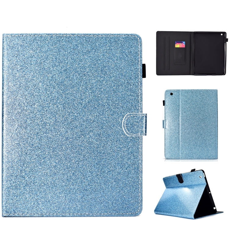 ซองหนังพลิกแนวนอนเคลือบเงาผงแวววาวพร้อมตัวยึดและช่องเสียบการ์ด, For Huawei MediaPad M6 8.4, For Huawei MediaPad M6 10.8, For Huawei MediaPad T3 7.0, For Huawei MediaPad T3 10.0, For Huawei MediaPad T5, For iPad 10.2 / 10.5, For iPad 2 / 3 / 4          ...