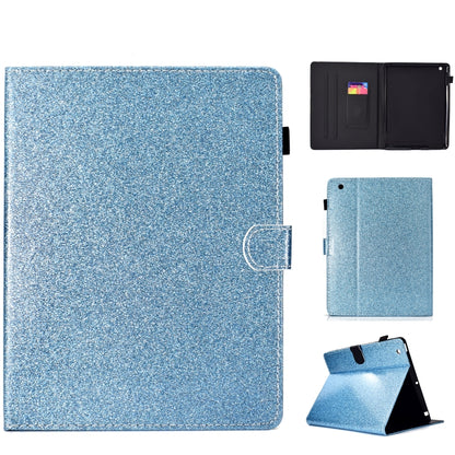 ซองหนังพลิกแนวนอนเคลือบเงาผงแวววาวพร้อมตัวยึดและช่องเสียบการ์ด, For Huawei MediaPad M6 8.4, For Huawei MediaPad M6 10.8, For Huawei MediaPad T3 7.0, For Huawei MediaPad T3 10.0, For Huawei MediaPad T5, For iPad 10.2 / 10.5, For iPad 2 / 3 / 4          ...
