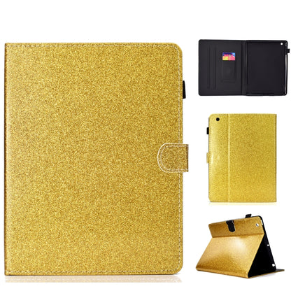 ซองหนังพลิกแนวนอนเคลือบเงาผงแวววาวพร้อมตัวยึดและช่องเสียบการ์ด, For Huawei MediaPad M6 8.4, For Huawei MediaPad M6 10.8, For Huawei MediaPad T3 7.0, For Huawei MediaPad T3 10.0, For Huawei MediaPad T5, For iPad 10.2 / 10.5, For iPad 2 / 3 / 4          ...