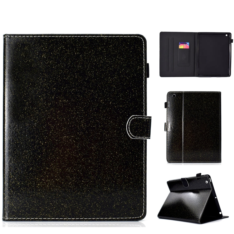ซองหนังพลิกแนวนอนเคลือบเงาผงแวววาวพร้อมตัวยึดและช่องเสียบการ์ด, For Huawei MediaPad M6 8.4, For Huawei MediaPad M6 10.8, For Huawei MediaPad T3 7.0, For Huawei MediaPad T3 10.0, For Huawei MediaPad T5, For iPad 10.2 / 10.5, For iPad 2 / 3 / 4          ...
