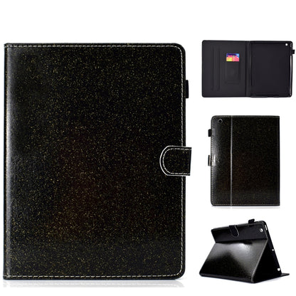 ซองหนังพลิกแนวนอนเคลือบเงาผงแวววาวพร้อมตัวยึดและช่องเสียบการ์ด, For Huawei MediaPad M6 8.4, For Huawei MediaPad M6 10.8, For Huawei MediaPad T3 7.0, For Huawei MediaPad T3 10.0, For Huawei MediaPad T5, For iPad 10.2 / 10.5, For iPad 2 / 3 / 4          ...