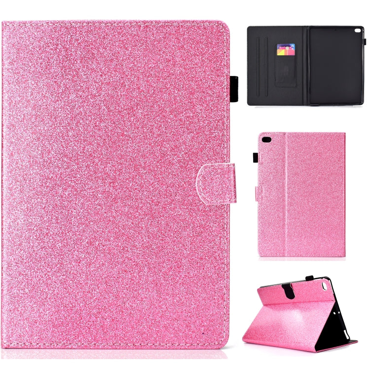 ซองหนังพลิกแนวนอนเคลือบเงาผงแวววาวพร้อมตัวยึดและช่องเสียบการ์ด, For Huawei MediaPad M6 8.4, For Huawei MediaPad M6 10.8, For Huawei MediaPad T3 7.0, For Huawei MediaPad T3 10.0, For Huawei MediaPad T5, For iPad 10.2 / 10.5, For iPad 2 / 3 / 4          ...