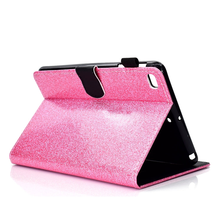 ซองหนังพลิกแนวนอนเคลือบเงาผงแวววาวพร้อมตัวยึดและช่องเสียบการ์ด, For iPad Mini 1/2/3/4/5, For iPad Pro 9.7, For iPad Pro 11 (2018)