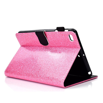 ซองหนังพลิกแนวนอนเคลือบเงาผงแวววาวพร้อมตัวยึดและช่องเสียบการ์ด, For iPad Mini 1/2/3/4/5, For iPad Pro 9.7, For iPad Pro 11 (2018)