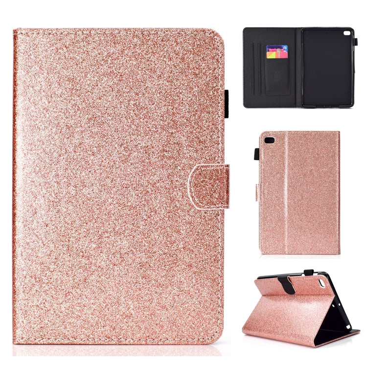 ซองหนังพลิกแนวนอนเคลือบเงาผงแวววาวพร้อมตัวยึดและช่องเสียบการ์ด, For iPad Mini 1/2/3/4/5, For iPad Pro 9.7, For iPad Pro 11 (2018)