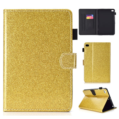 ซองหนังพลิกแนวนอนเคลือบเงาผงแวววาวพร้อมตัวยึดและช่องเสียบการ์ด, For iPad Mini 1/2/3/4/5, For iPad Pro 9.7, For iPad Pro 11 (2018)