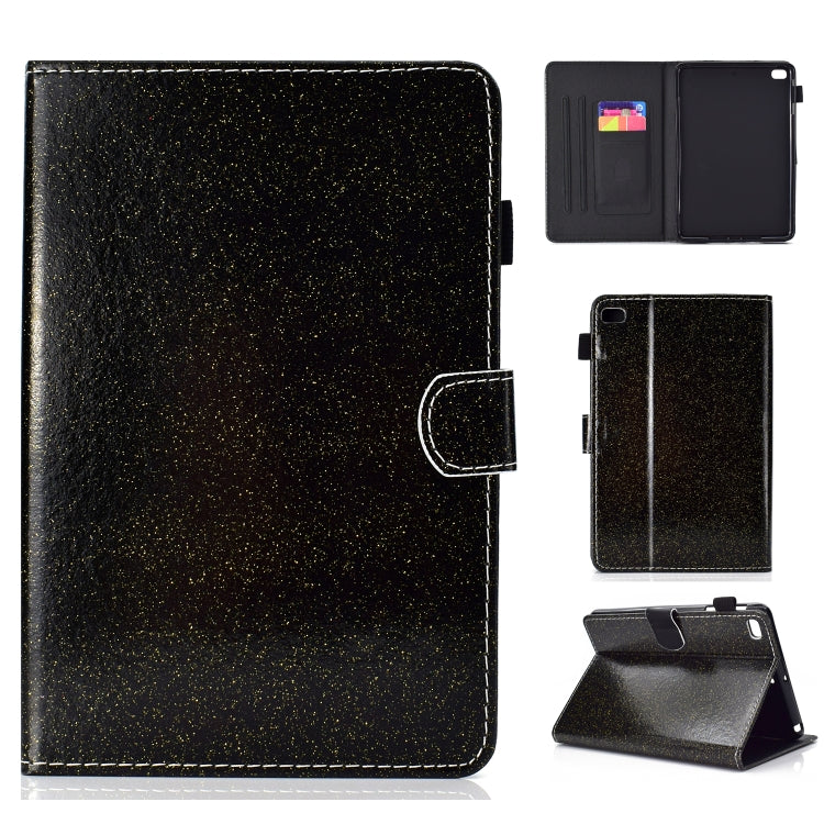 ซองหนังพลิกแนวนอนเคลือบเงาผงแวววาวพร้อมตัวยึดและช่องเสียบการ์ด, For iPad Mini 1/2/3/4/5, For iPad Pro 9.7, For iPad Pro 11 (2018)