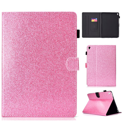 ซองหนังพลิกแนวนอนเคลือบเงาผงแวววาวพร้อมตัวยึดและช่องเสียบการ์ด, For iPad Mini 1/2/3/4/5, For iPad Pro 9.7, For iPad Pro 11 (2018)